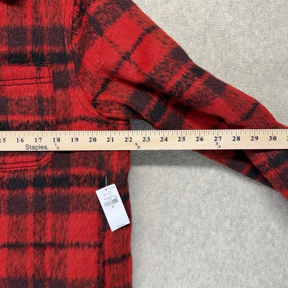 Old Navy Red Black Buffalo Plaid Sherpa Lined Jacket Men's Medium NWT